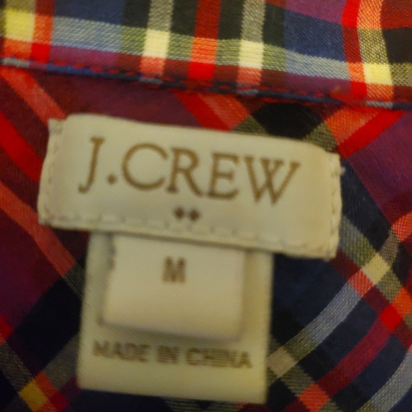 Red and Blue Plaid J. Crew Button Down - Picture 4 of 4